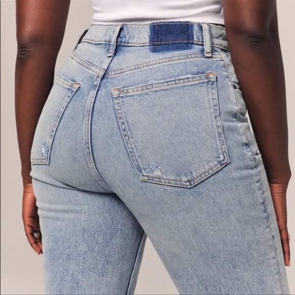 Abercrombie & Fitch Womens Curve Love Ultra High Rise 90s Straight Jean Size 26 - Picture 2 of 10